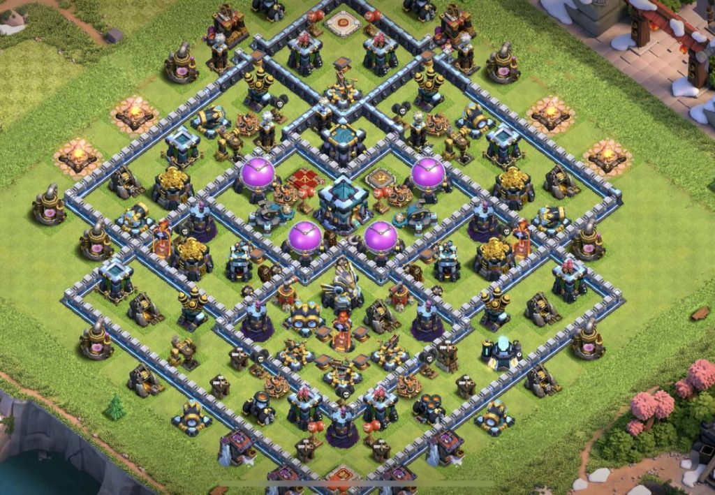 coc farming town hall 13 anti loot base