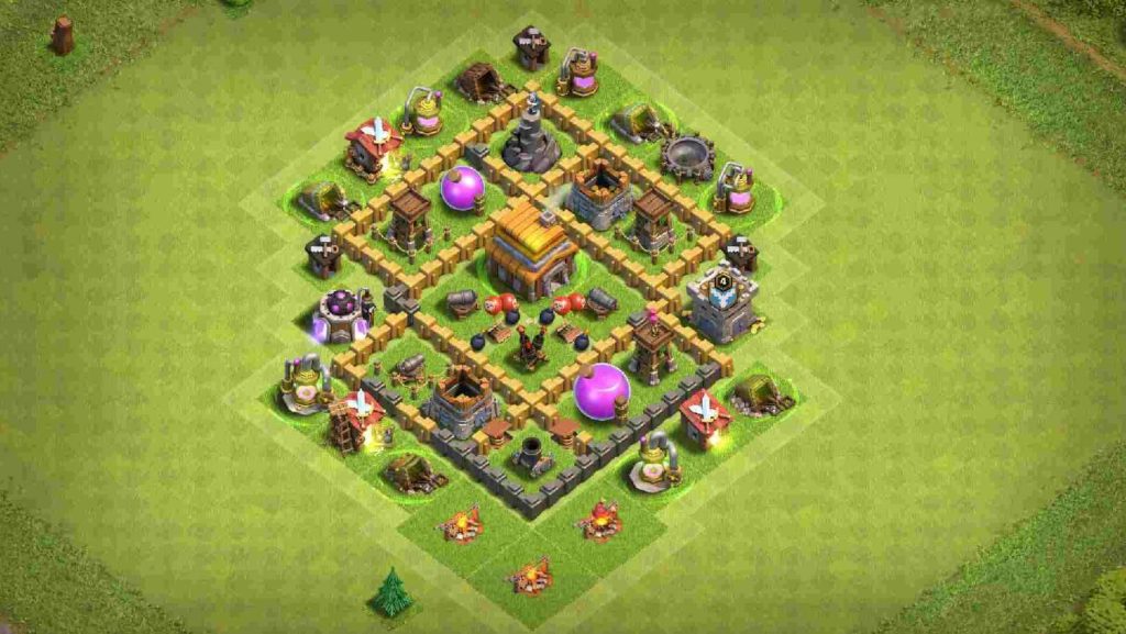 coc level 5 clan farming league layout link