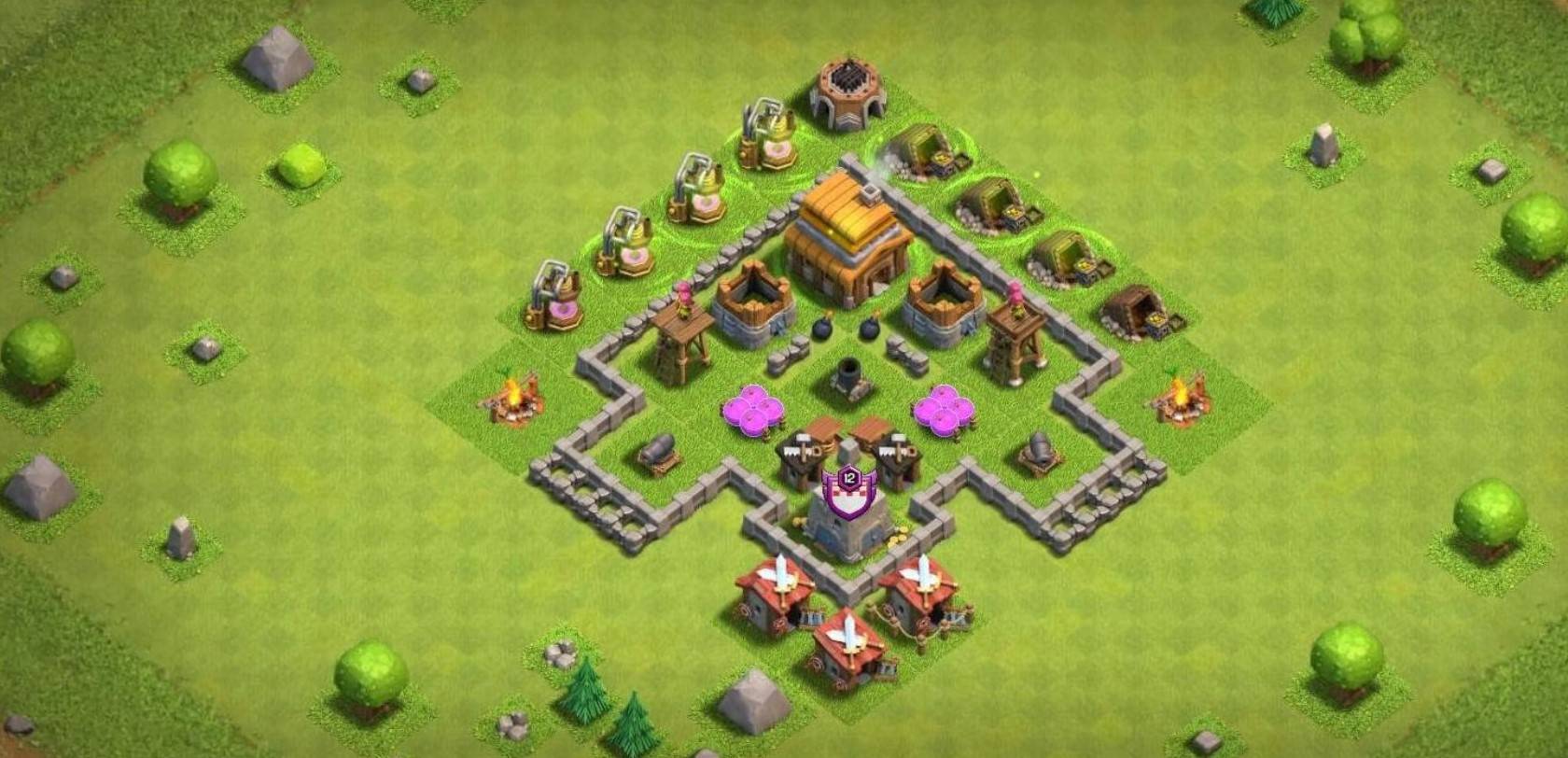 coc th4 farming base link