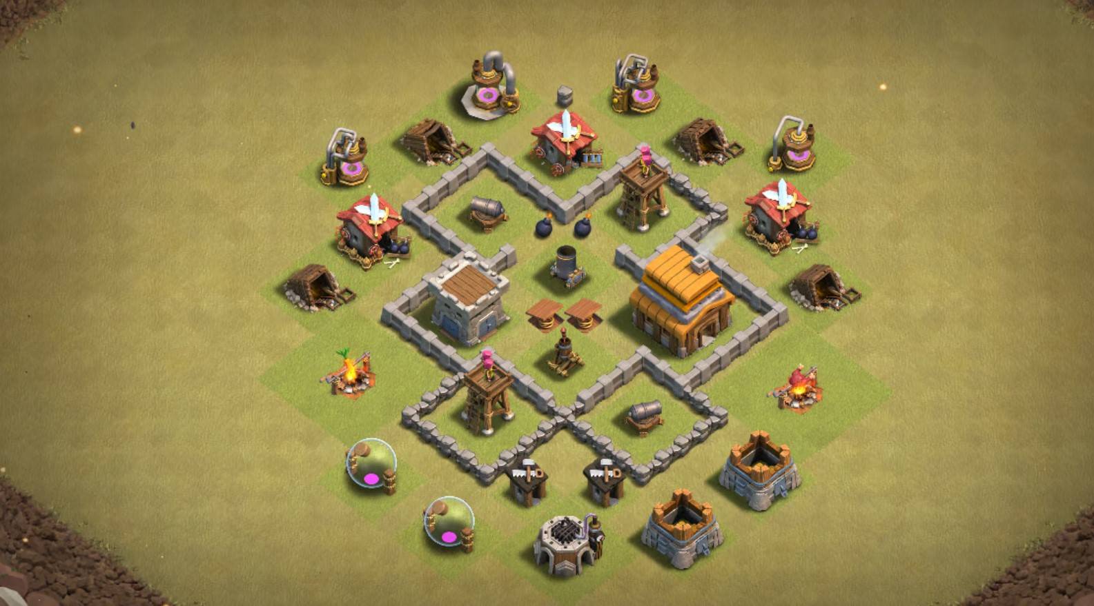 coc th4 new base
