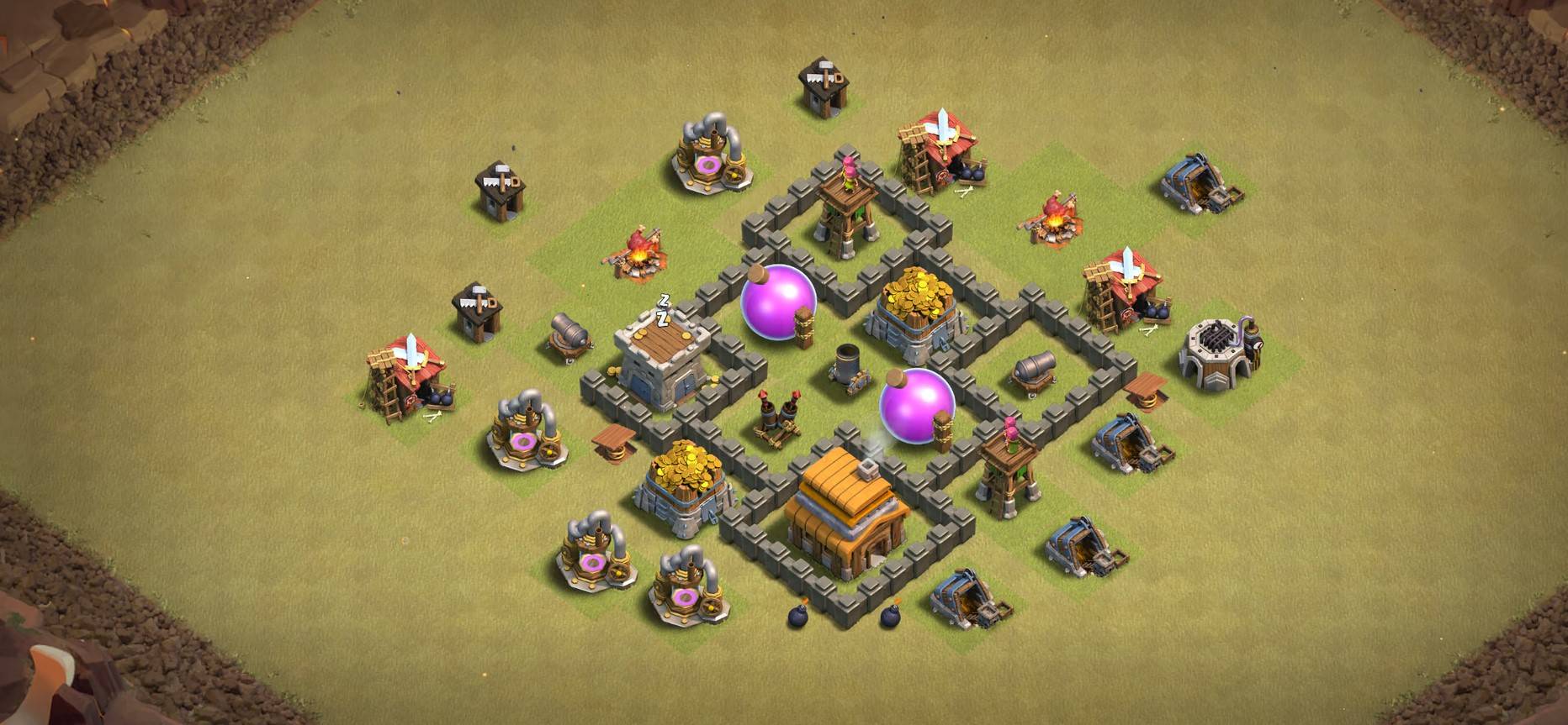 coc th4 new farming base