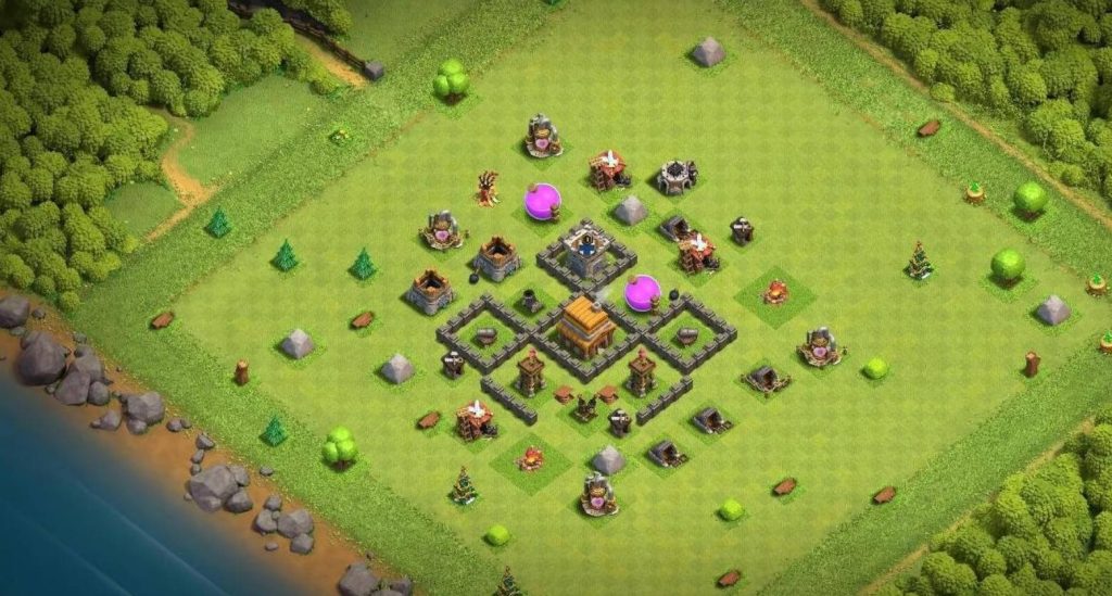 coc th4 new war base