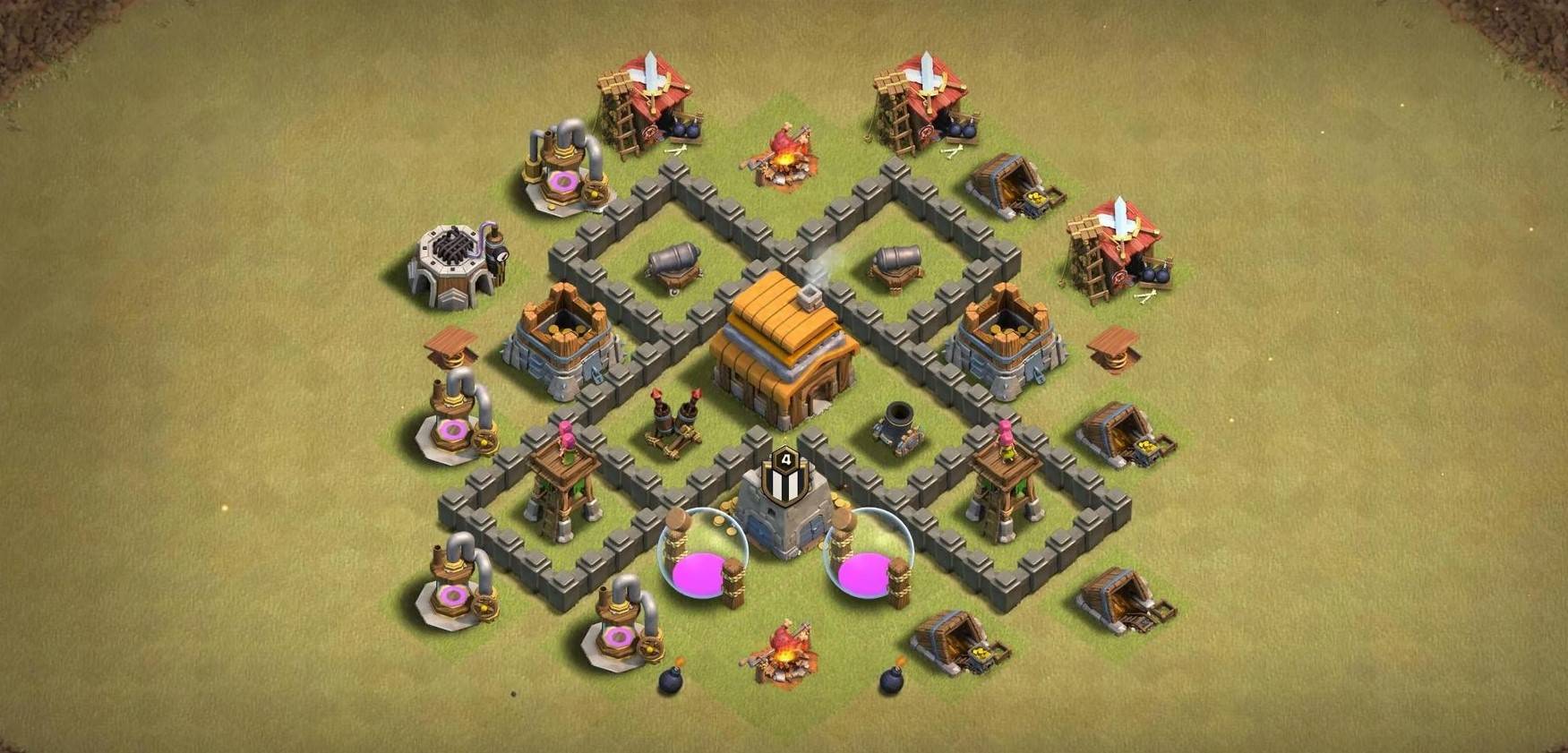 coc th4 trophy base design