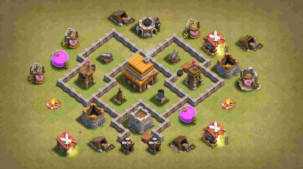 coc th4 war base design