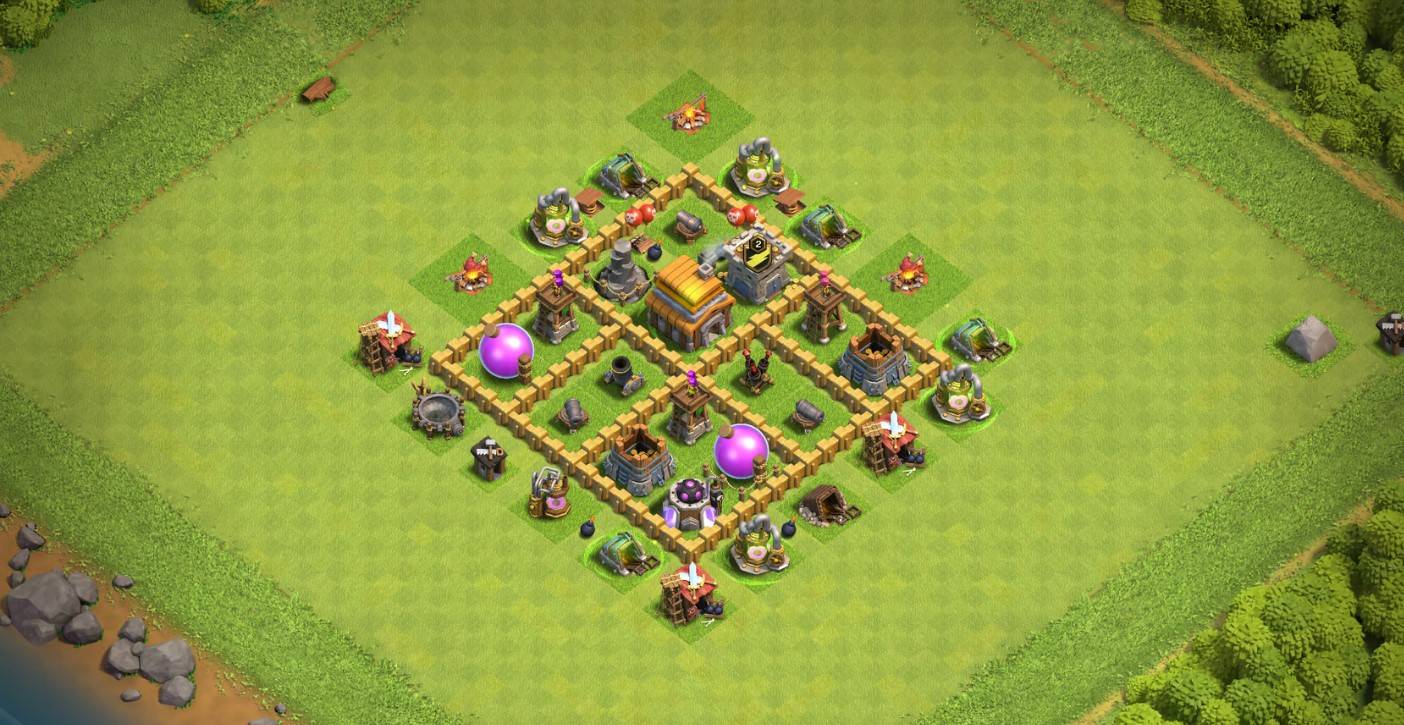 coc th5 hybrid base build