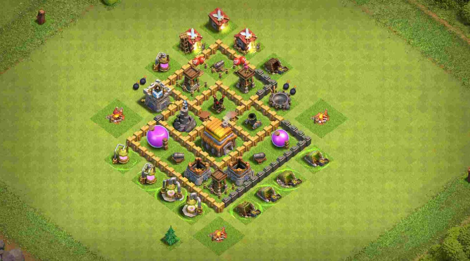 coc th5 hybrid base layout link