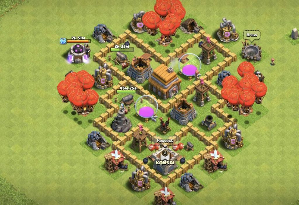 coc town hall 5 farming base