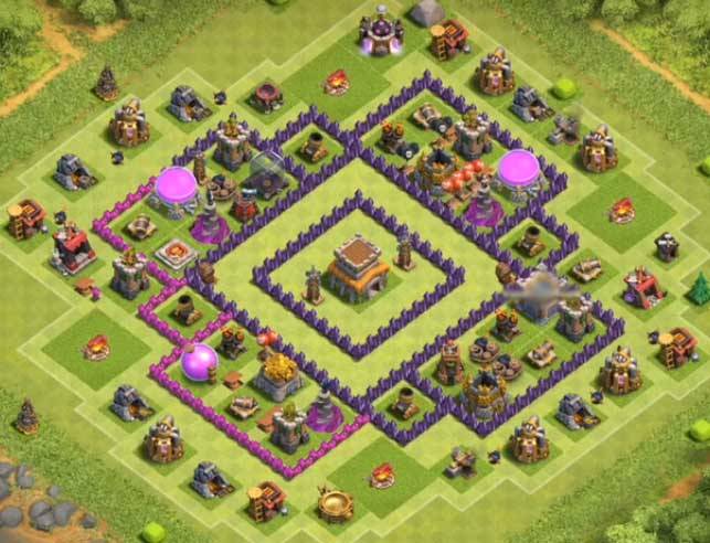 coc town hall 8 trophy base