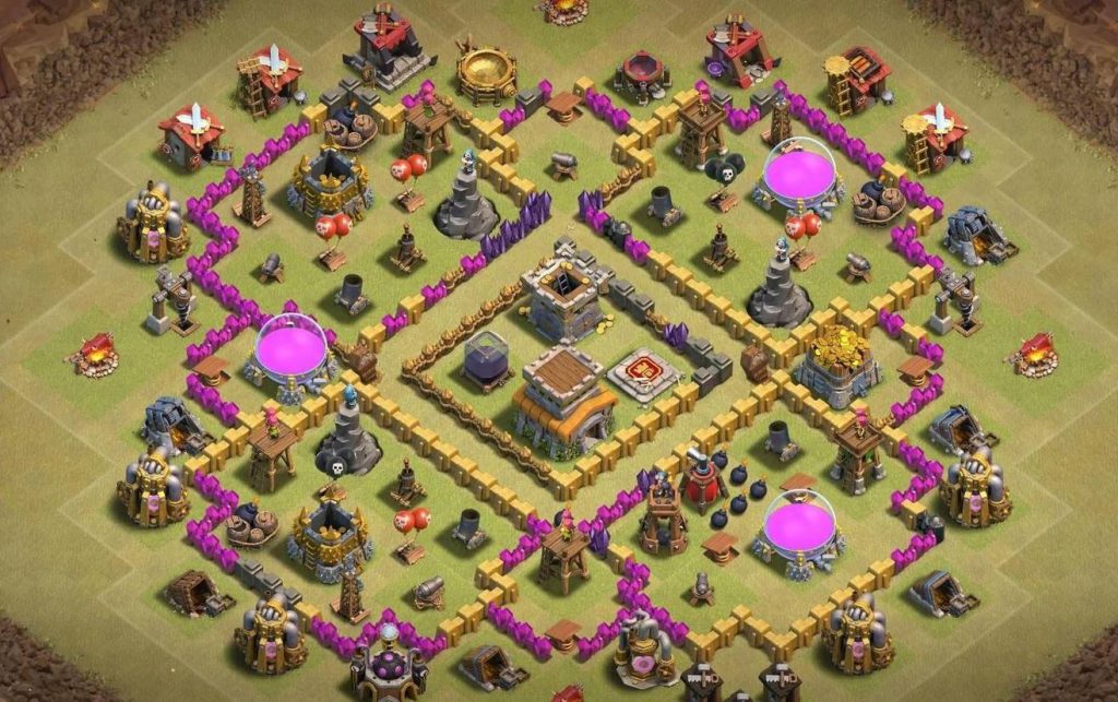 coc trophy pushing unbeatable th8 base link