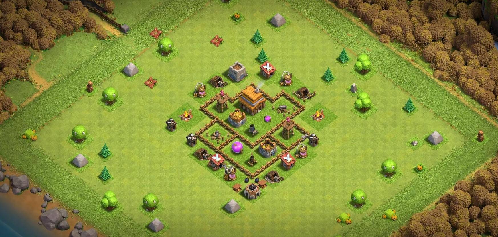 exceptional town hall 4 hybrid base anti 2 star