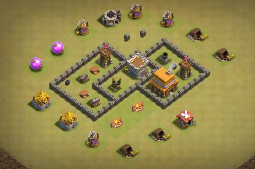 good town hall 4 war base link