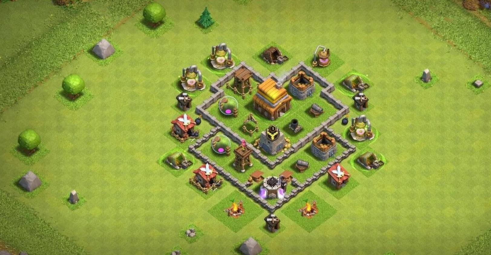 level 4 trophy base design anti air link