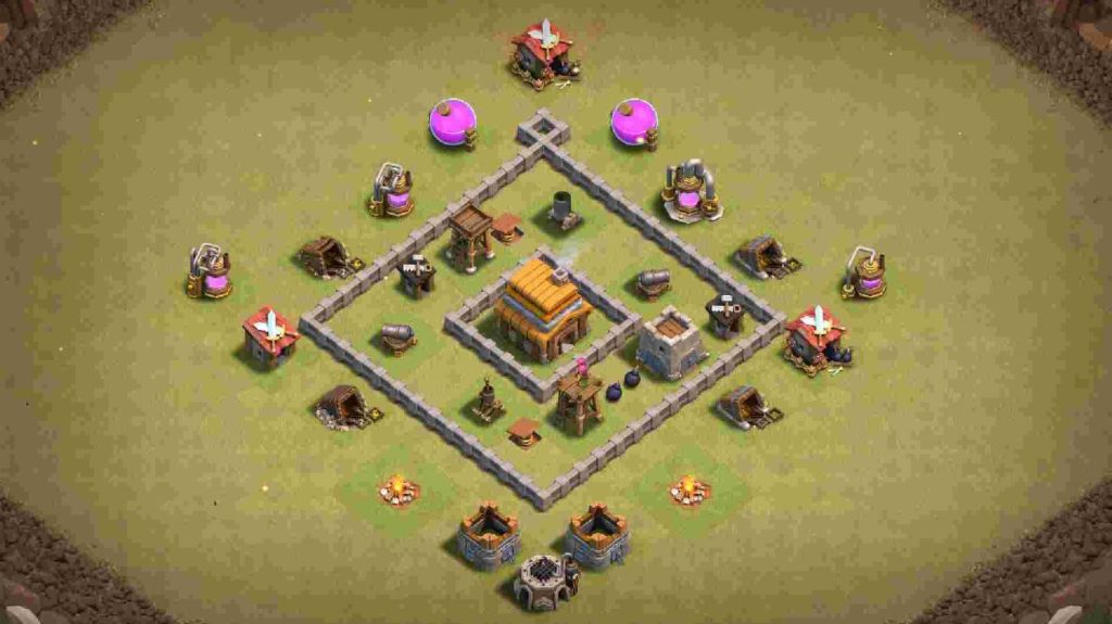 new th4 war base anti 3 star