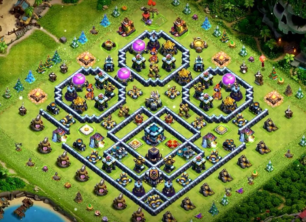 th13 farming base anti air and ground