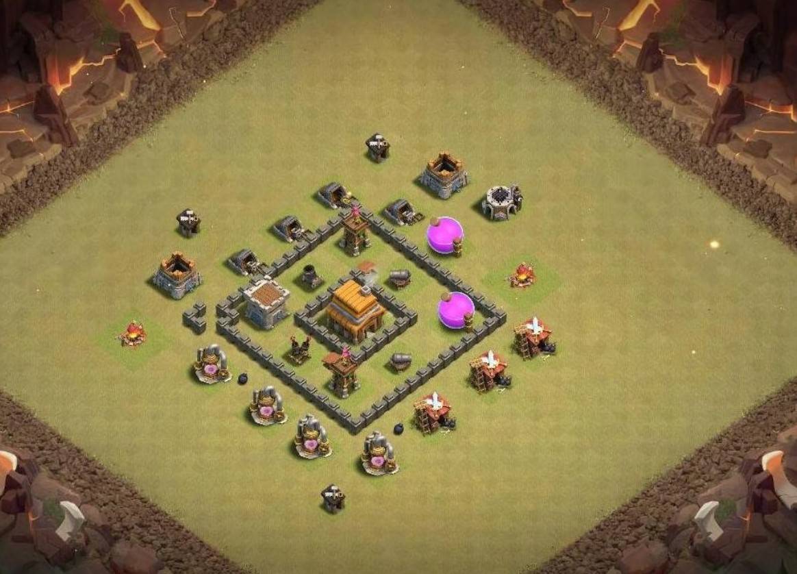 th4 trophy base anti all troops