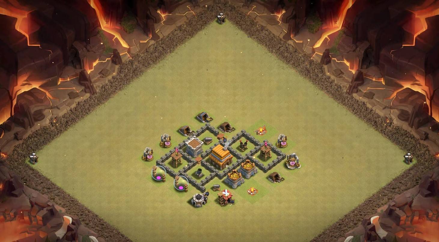 th4 trophy base clash of clans