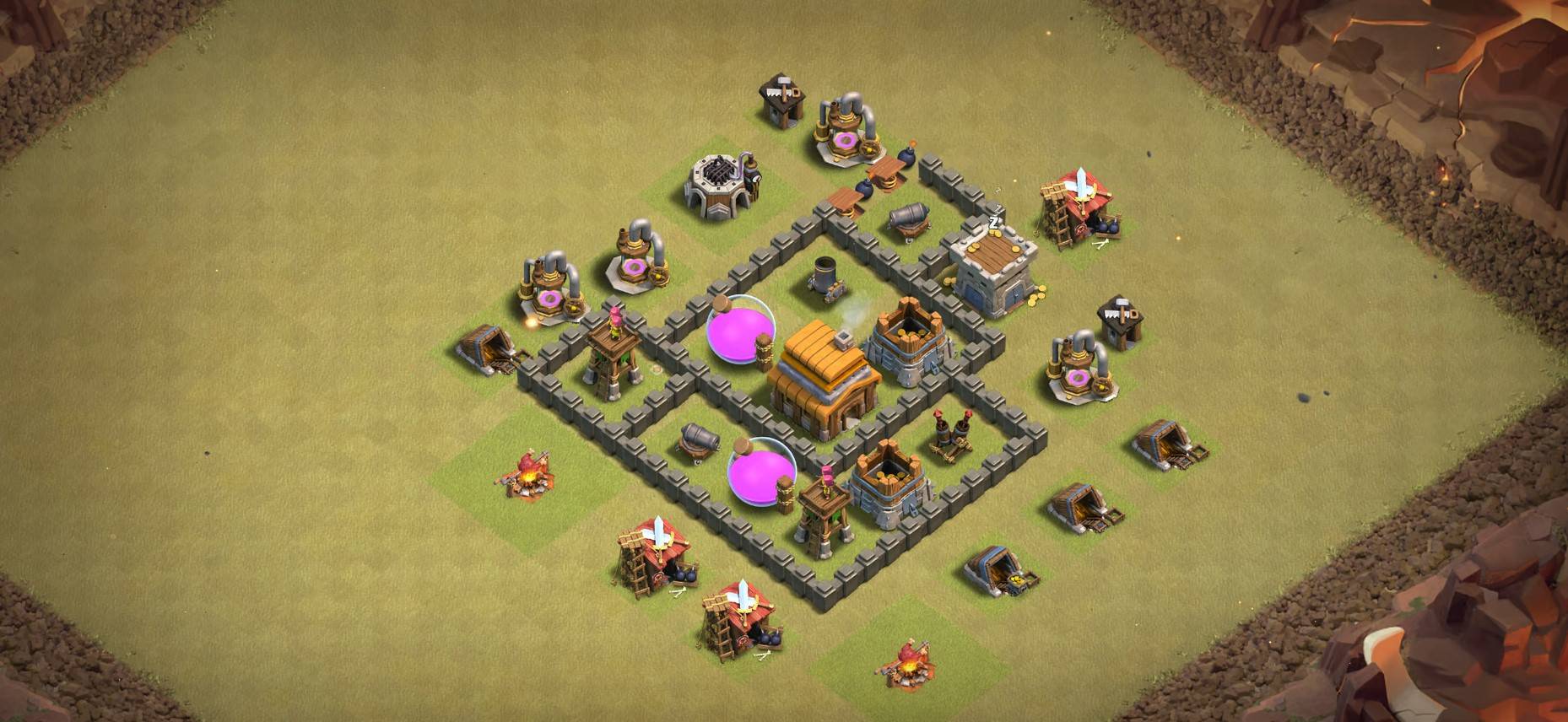 the best town hall 4 farming base