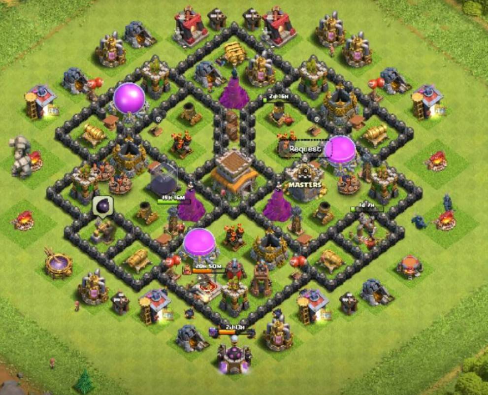 the best town hall 8 hybrid base
