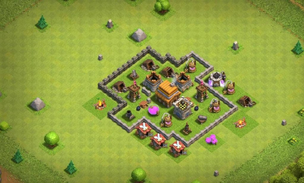 town hall 4 base design war