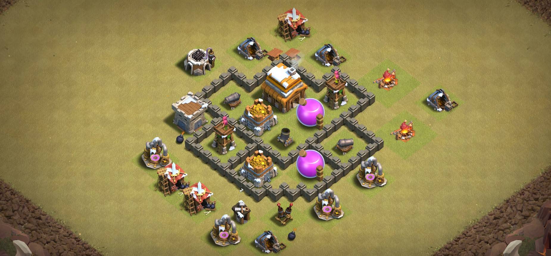 town hall 4 base layout and links