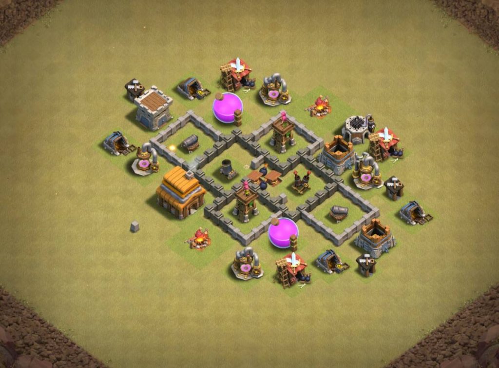 town hall 4 base link war