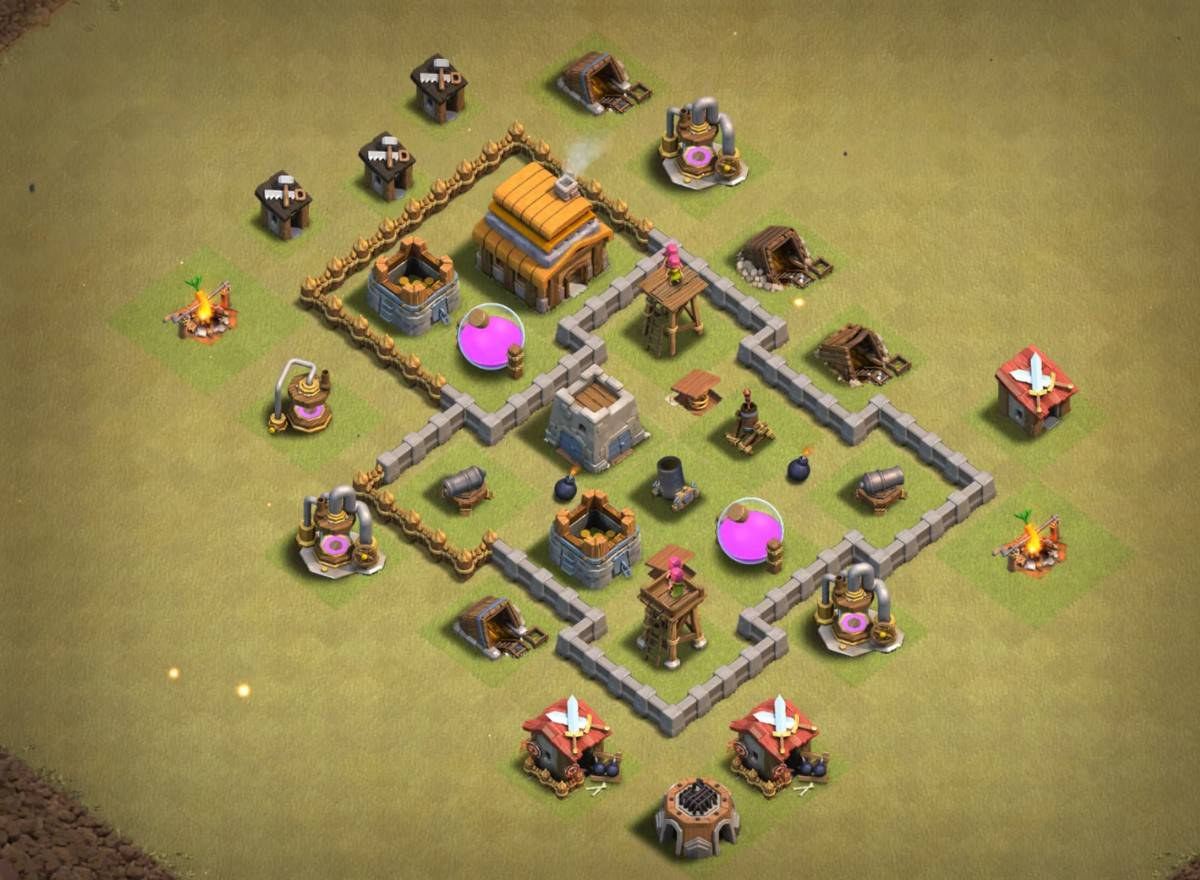 town hall 4 farming base copy link