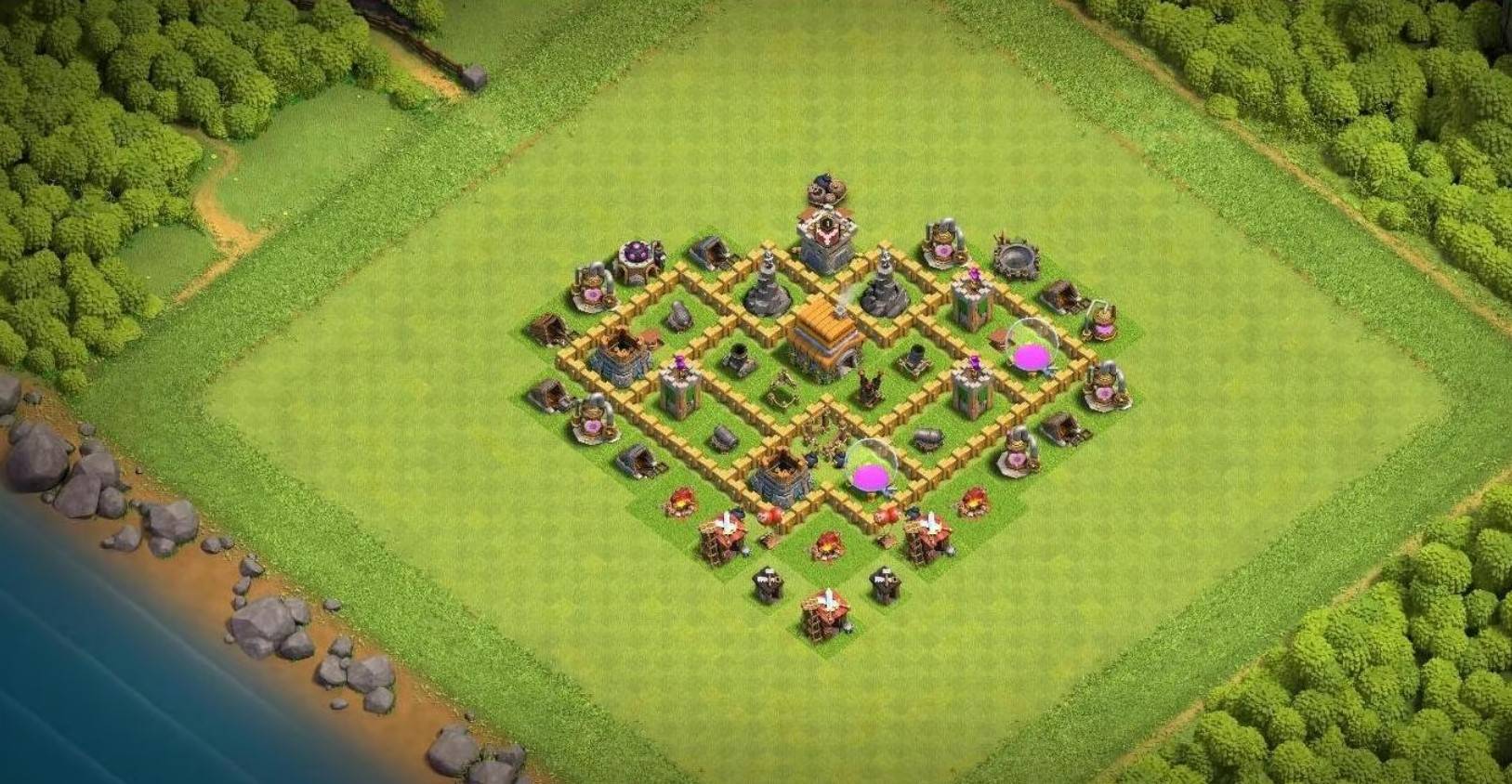 town hall 4 farming base