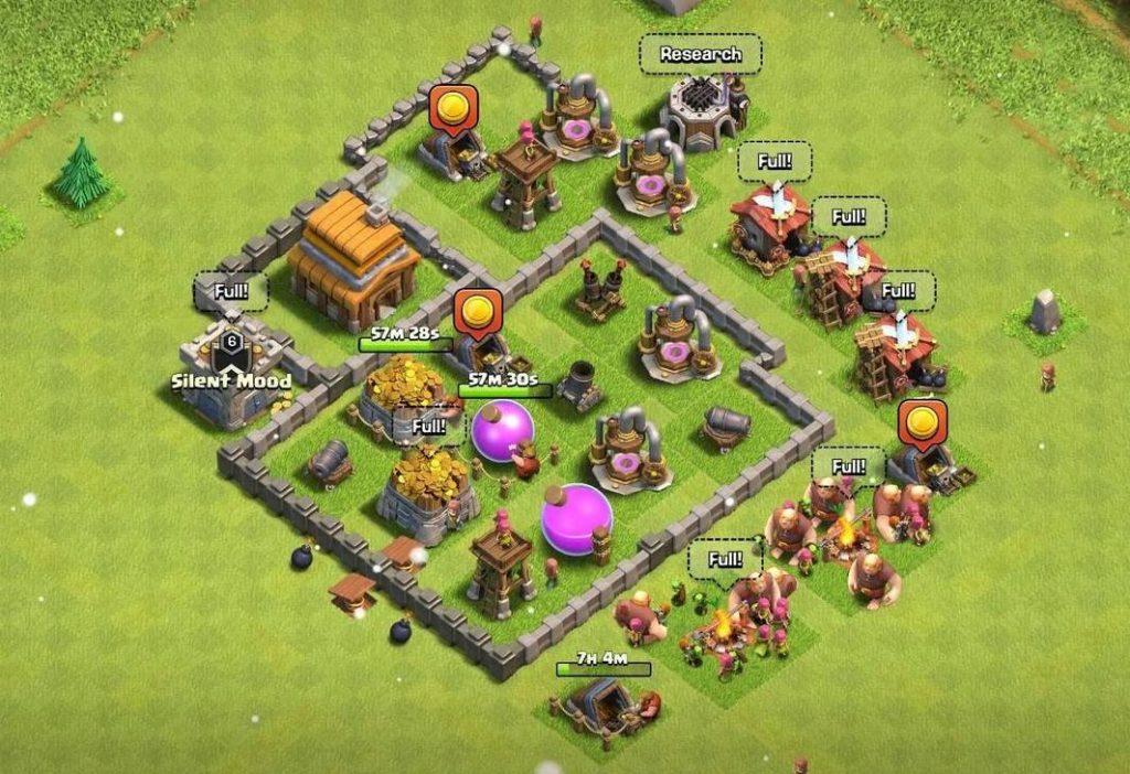 town hall 4 war base anti 2 star