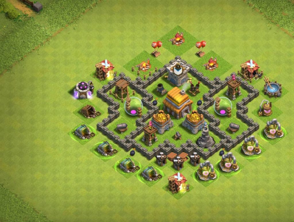 town hall 5 farming base anti 2 star