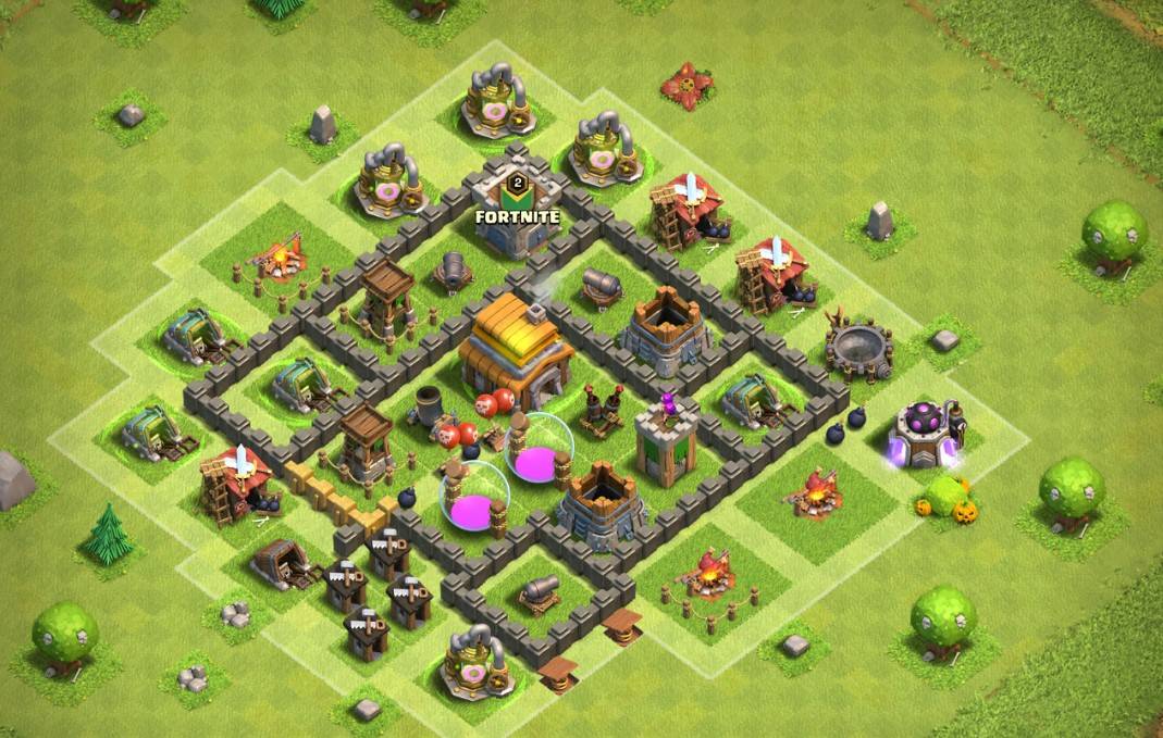 town hall 5 hybrid base anti 2 star