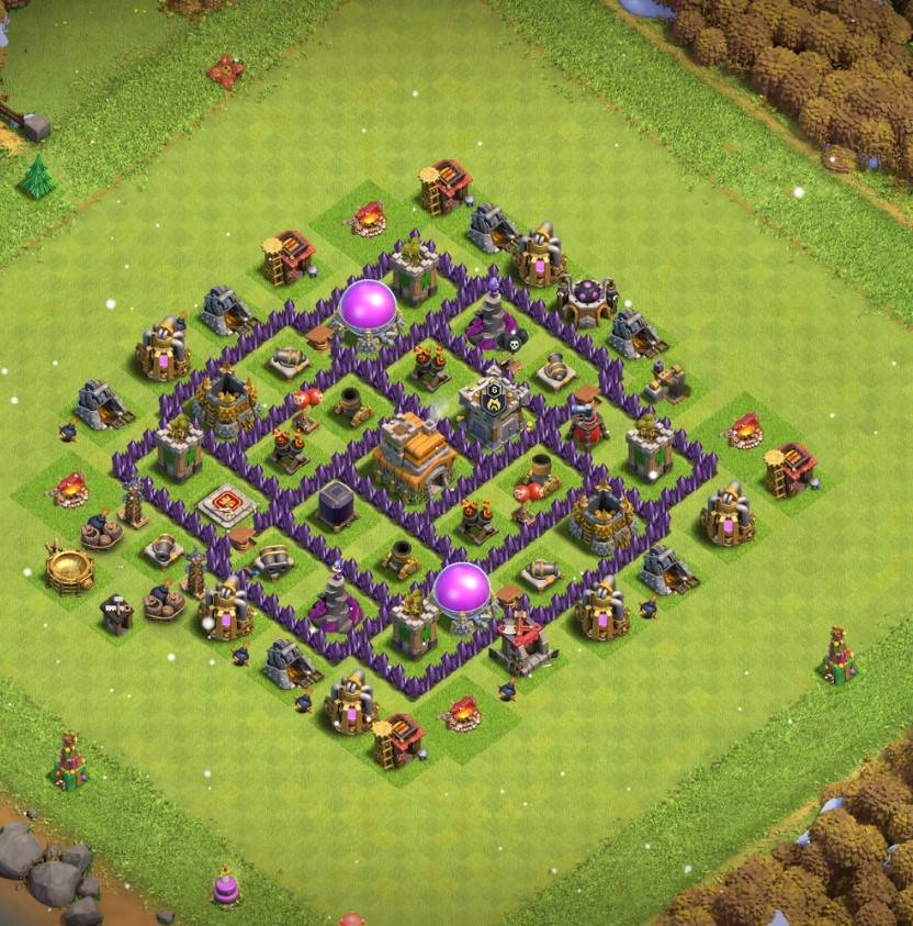 town hall 7 trophy defense base