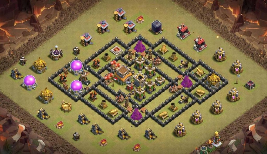 town hall 8 trophy base copy link