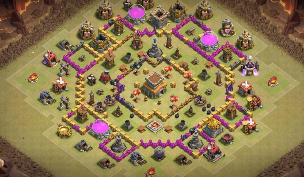 trophy pushing coc th8 base link