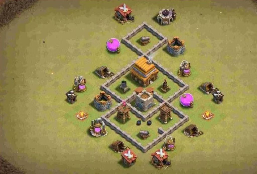 unbeatable th4 war base anti 3 star