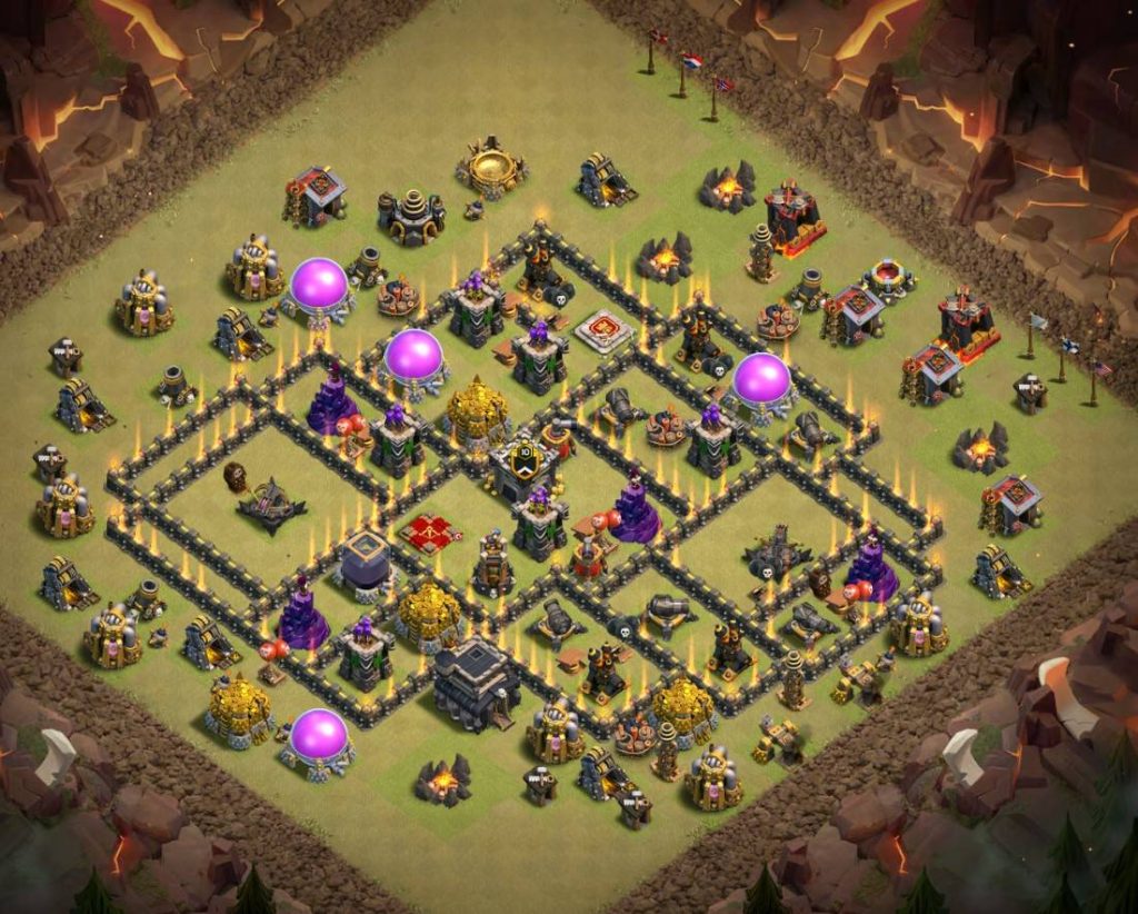 unbeatable th9 base with link war cwl