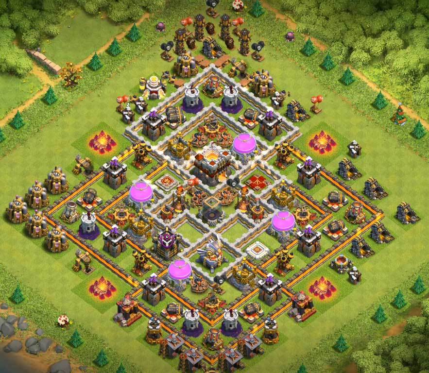 COC Level 11 farming Base Links Anti Everything