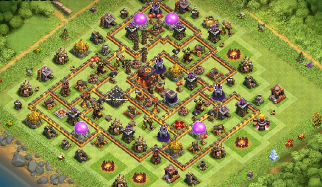 best th10 war base for air attack