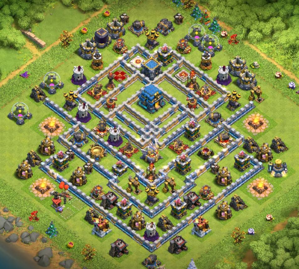 best th12 trophy base for air attack