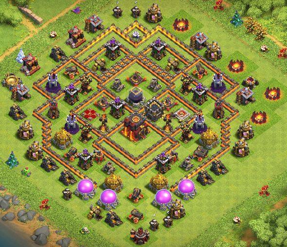 best town hall 10 trophy base layout