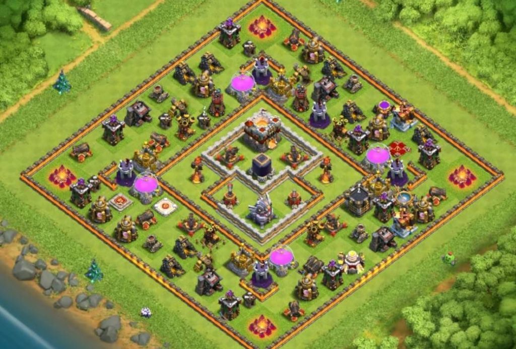 clash of clans anti everything farming layout link level 11