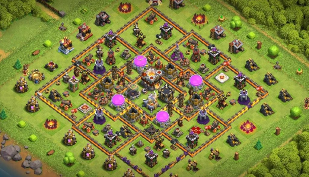 clash of clans farming loot protection th11 base with link