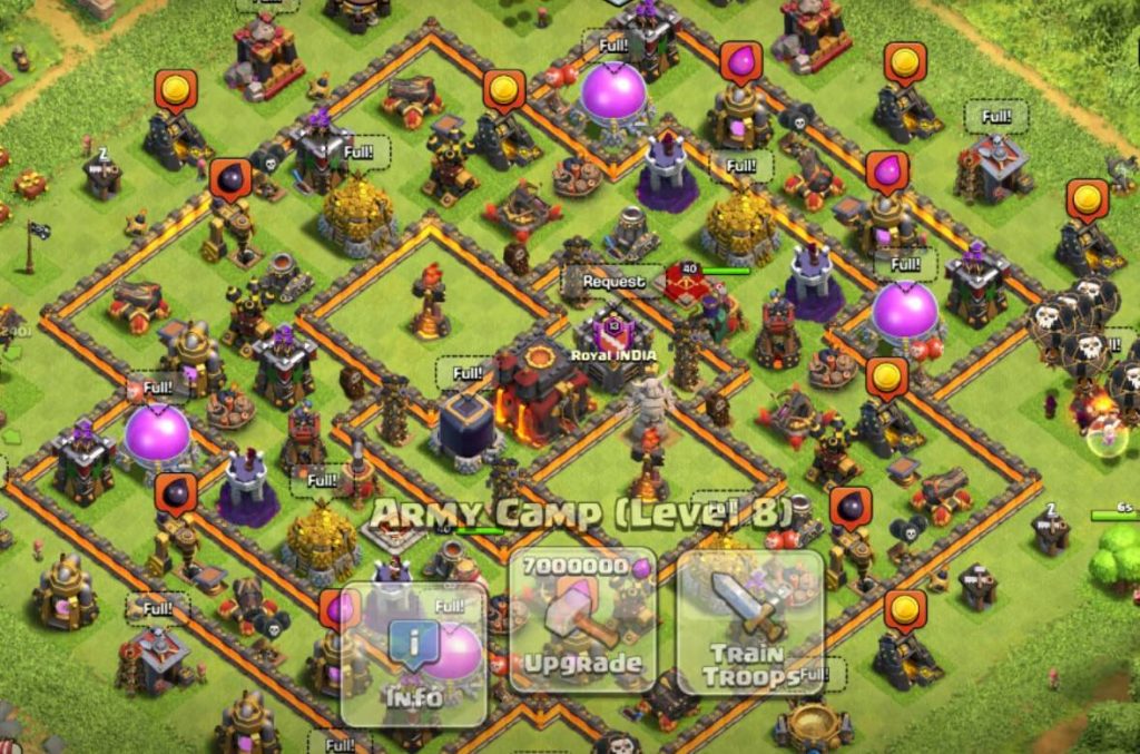 clash of clans th10 trophy layout link