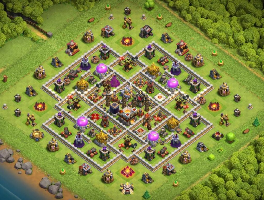 clash of clans th11 farming base copy link