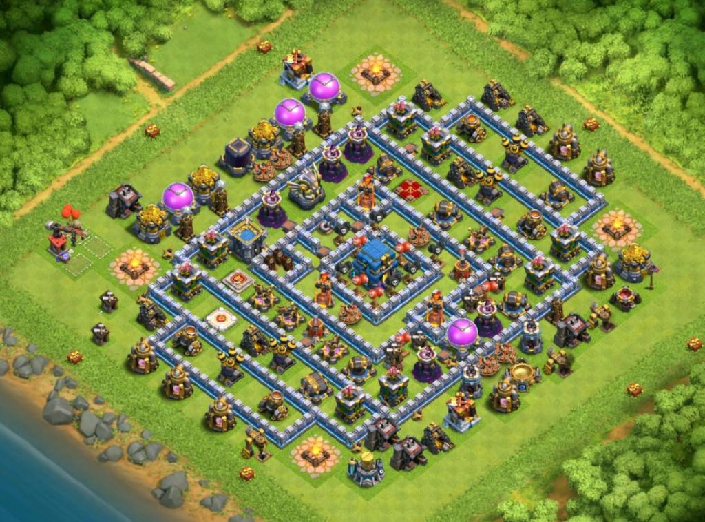 clash of clans th12 trophy base anti everything