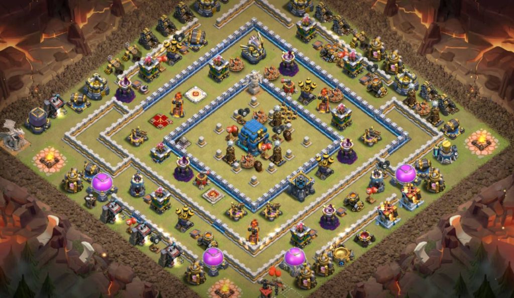 clash of clans th12 trophy layout link