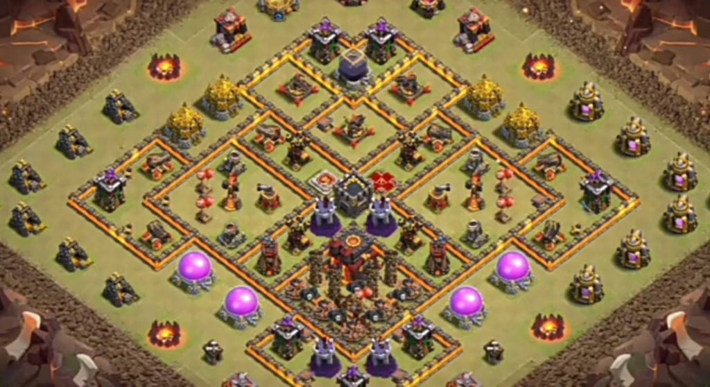 clash of clans trophy th10 base photos