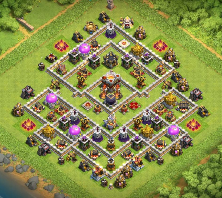 coc loot protection farming town hall 11 defense base