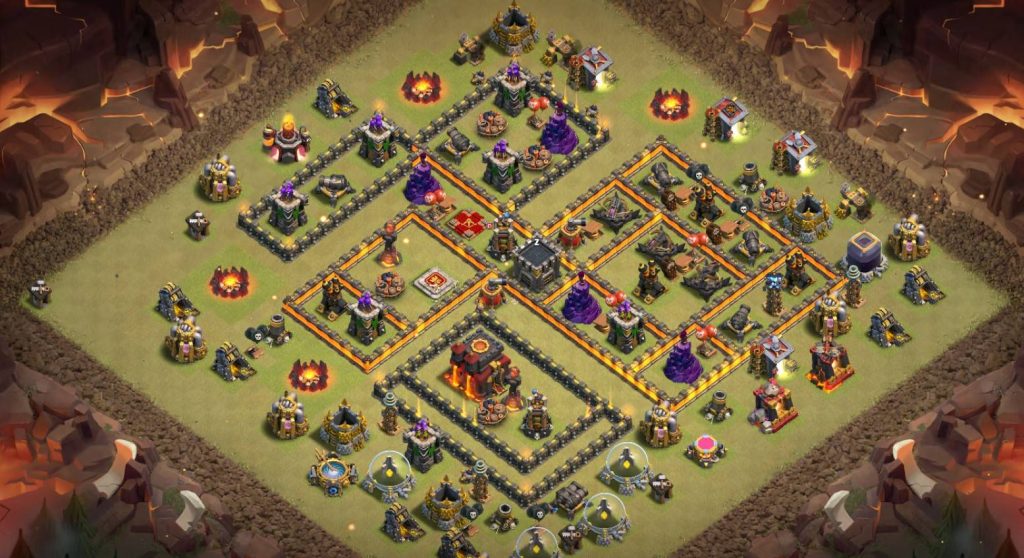 coc th10 trophy base 2023 anti everything