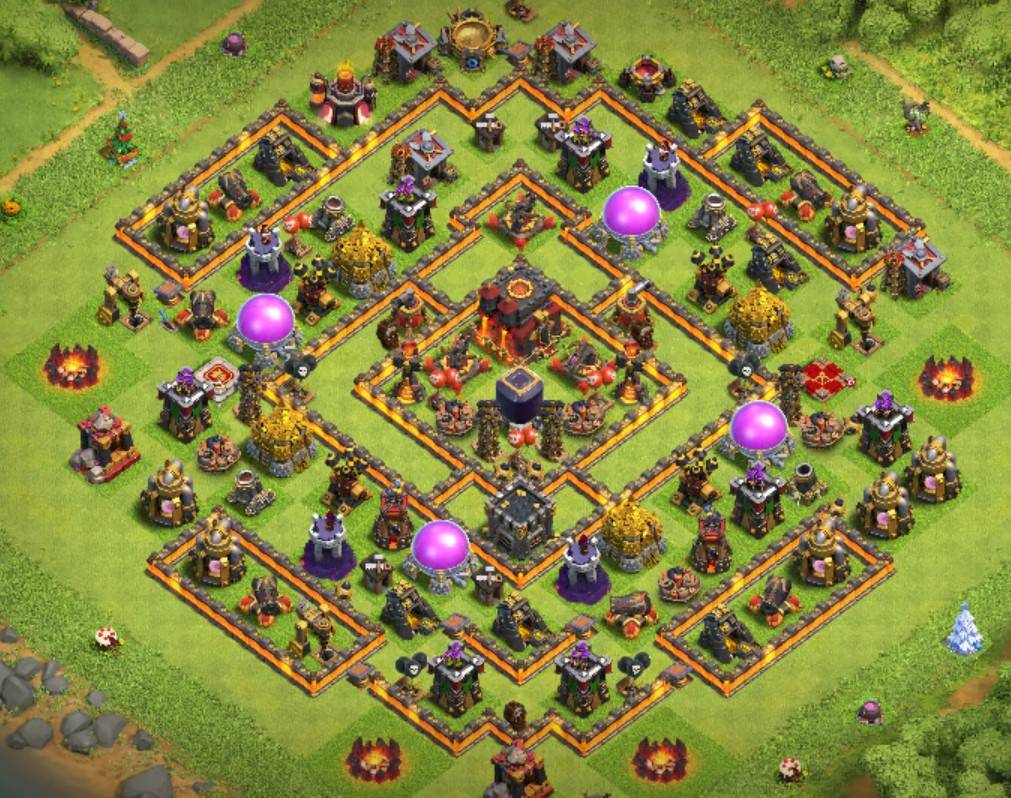 coc trophy push town hall 10 base layout link