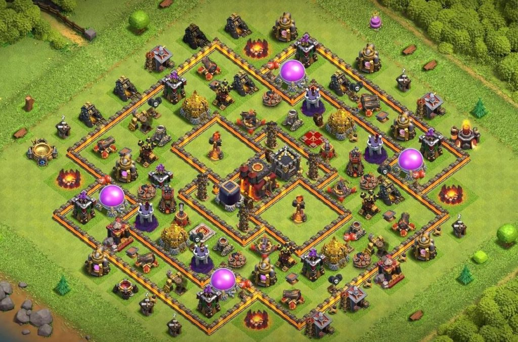 coc trophy push town hall 10 base link